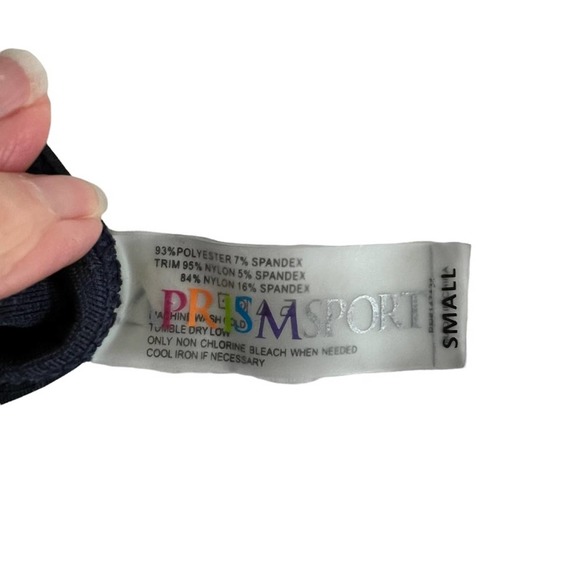 Prism Sport Sports Bra Strappy Blue Textured Women's Size Small - Picture 7 of 9